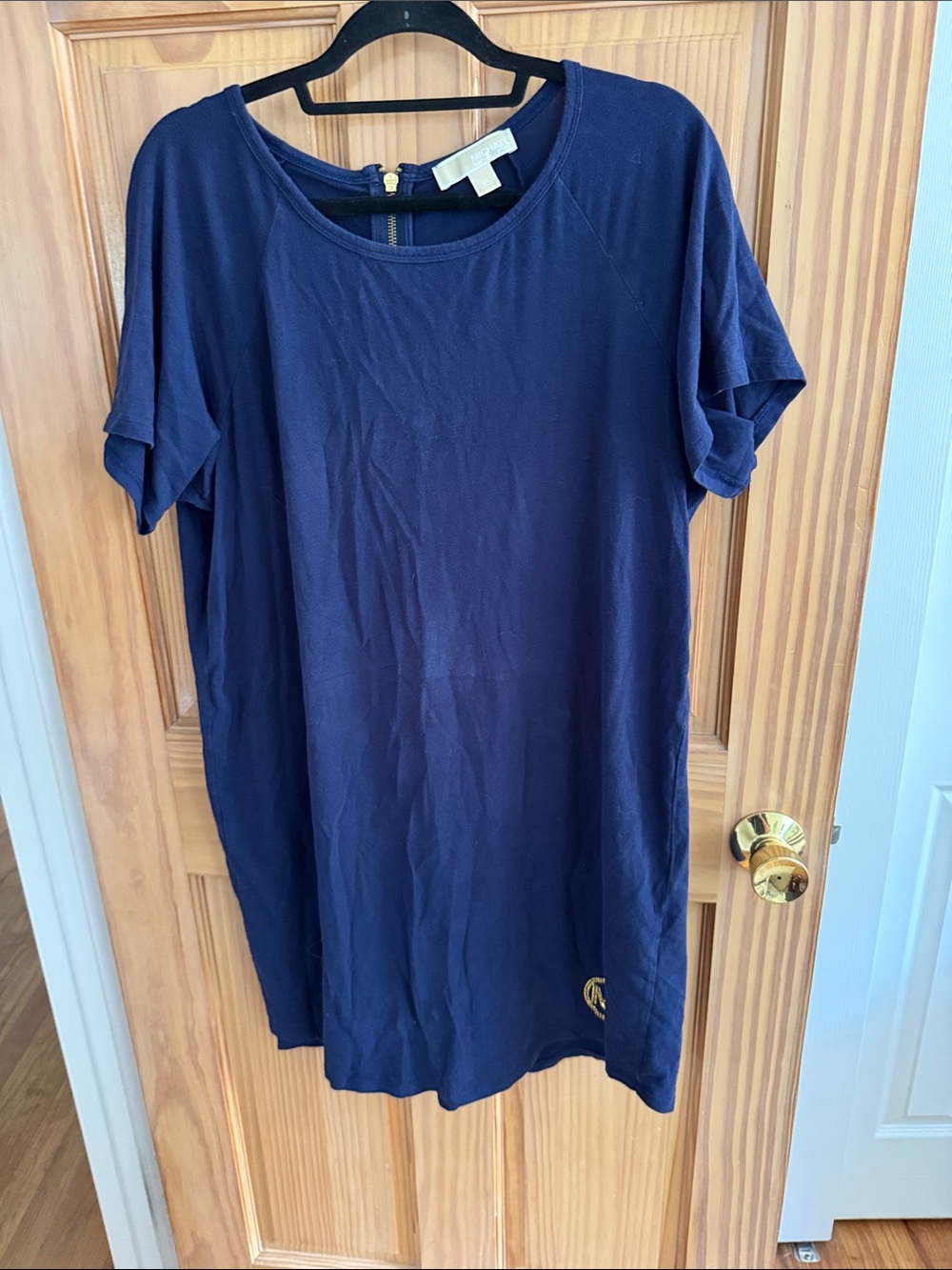 Women’s Navy Short Sleeve Beach Cover-up